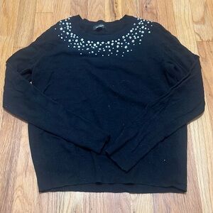 Black jeweled sweater